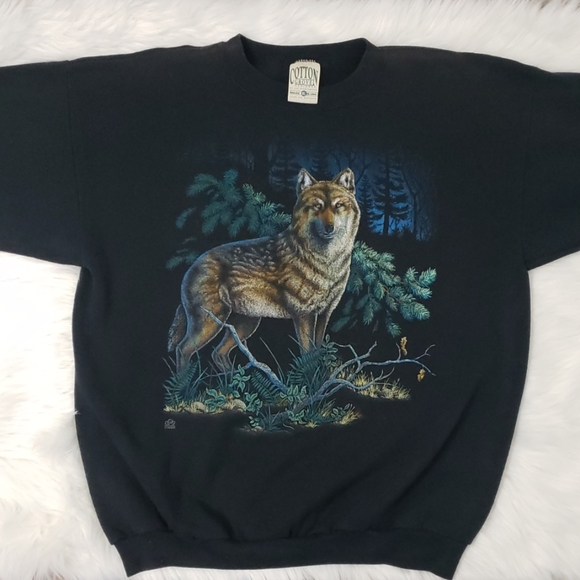 Vintage Other - VINTAGE 1995 WOLF CREW NECK SWEATSHIRT